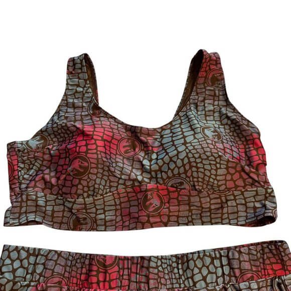 Torrid Jurassic World Dominion 2-Piece Swim Set 3X Shorts Bra Blue Multi Plus - Picture 3 of 12